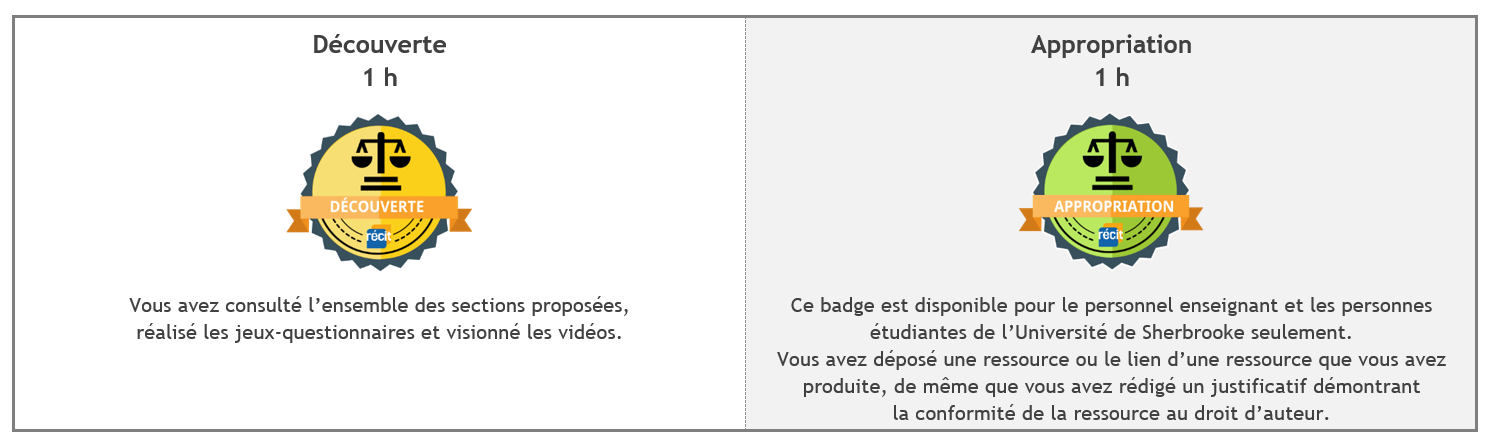 Badges à obtenir