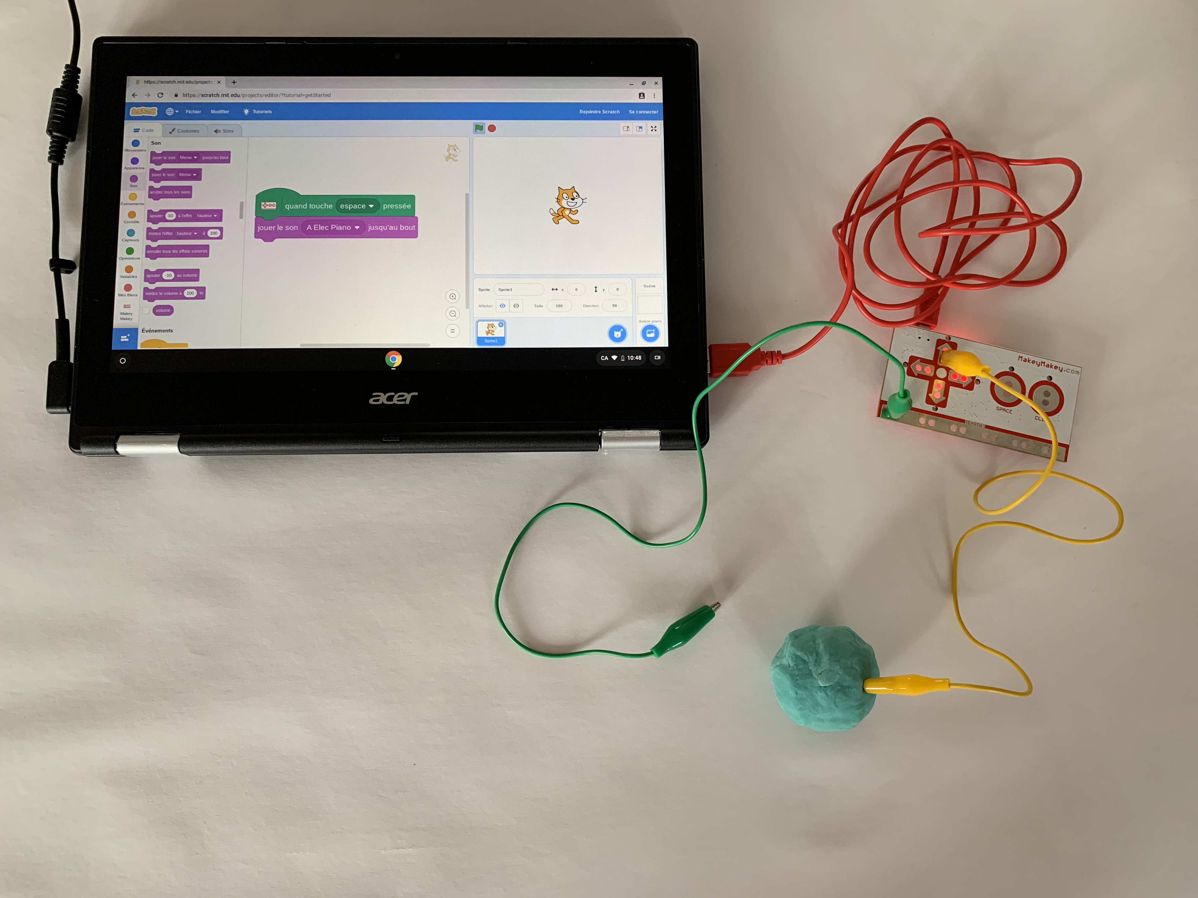 Défi 1 Jouer un son avec Makey Makey