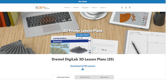 Page d'accueil Dremel Lesson Plan