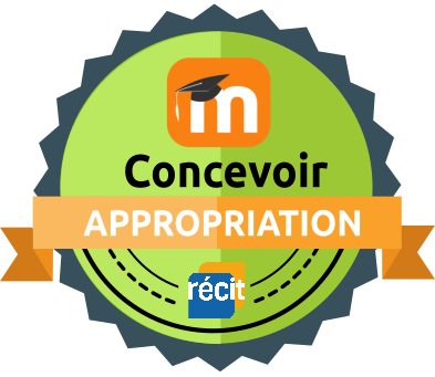 Badge appropriation concevoir avec Moodle