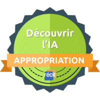 Badge appropriation de la formation Découvrir l'intelligence artificielle au service de l'éducation