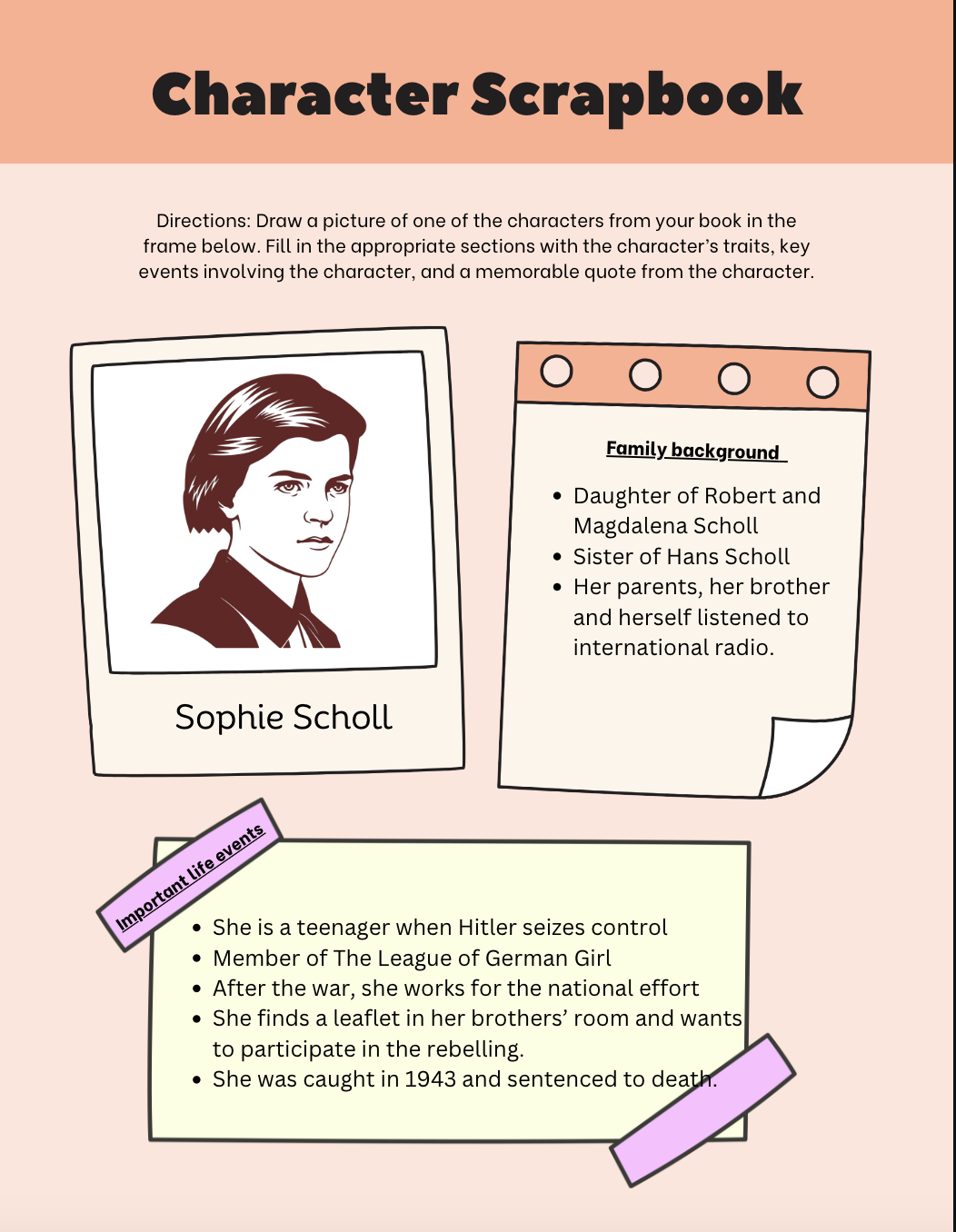 Character Analysis Student Exemplar One
