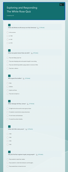 Google Forms Student Exemplar