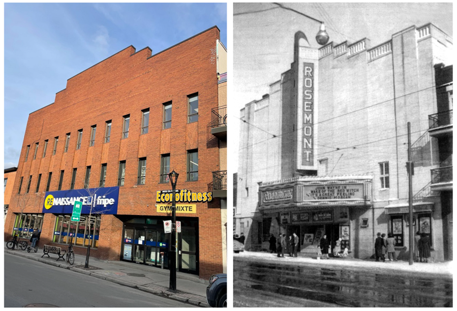 Un bâtiment de la rue Masson en 2024.
Le même bâtiment en 1951.