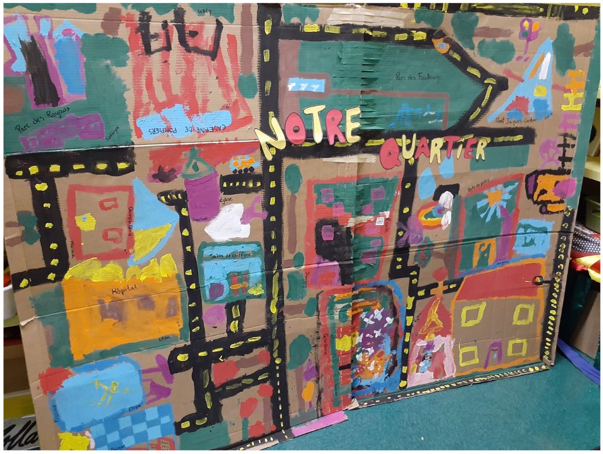 Exemple de production d'élèves dans une classe au premier cycle du primaire.