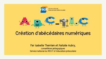 Image de cours - Création d'abécédaires numériques