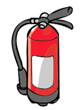 Un extincteur
