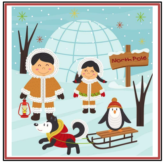 Personnages au pole nord