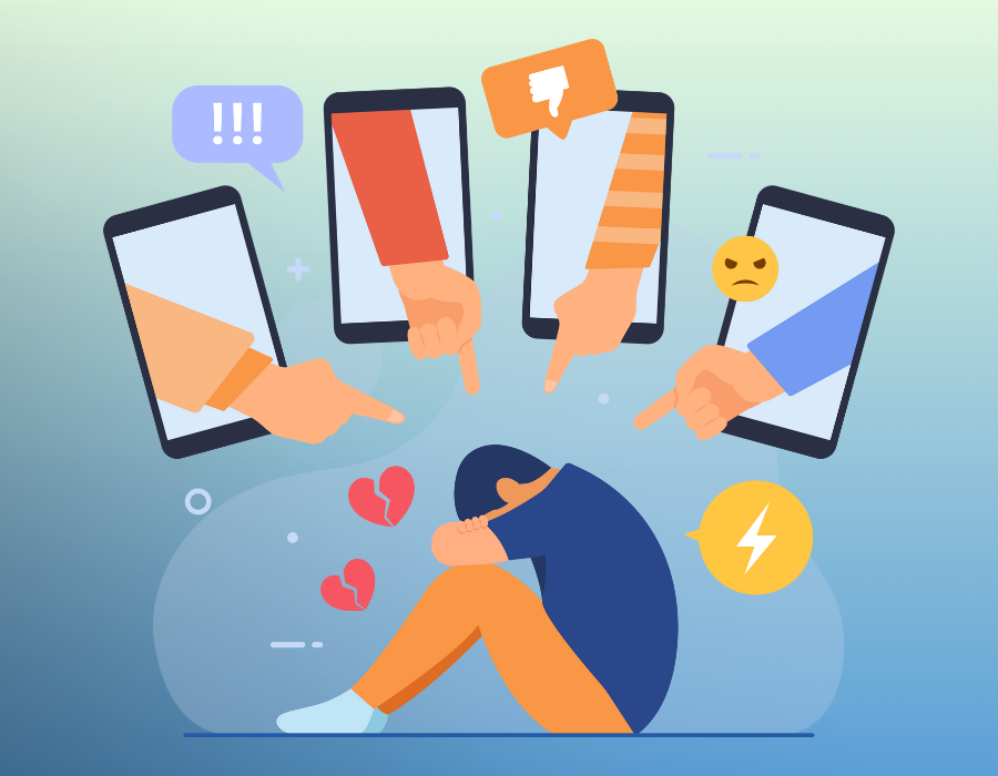 Illustration cyberintimidation