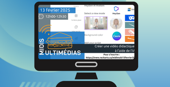 Image de cours - Midi multimédia : créer une vidéo didactique à l’aide de l’IA · 2025