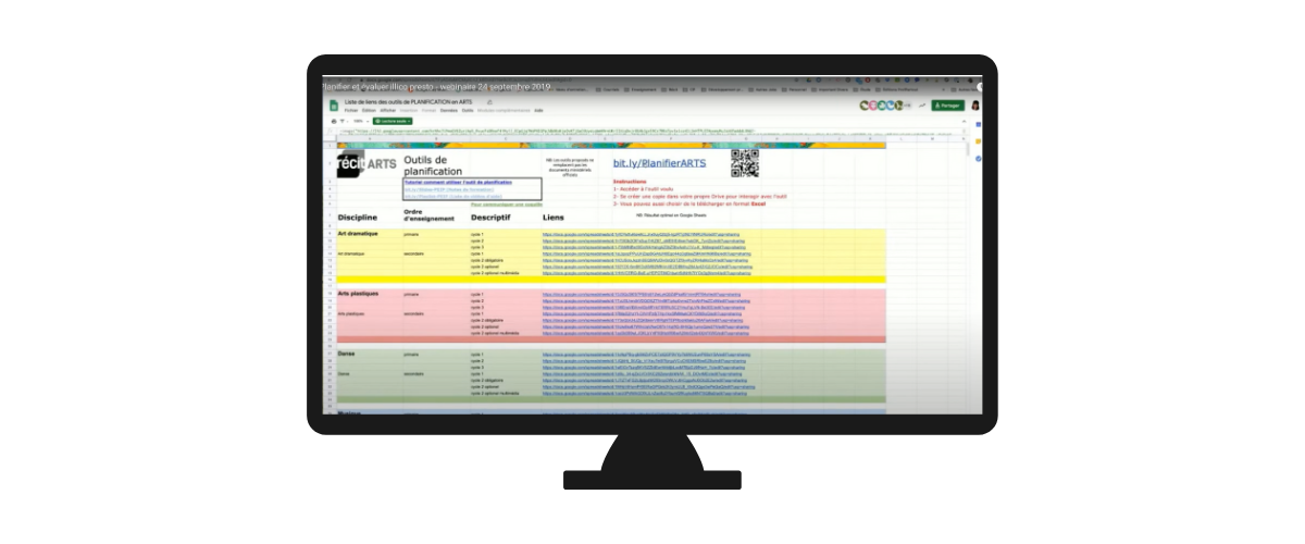 Image de cours - Webinaire - Planifier évaluer illico presto · 4 Arts · 2020