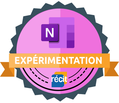 Badge Expérimentation OneNote