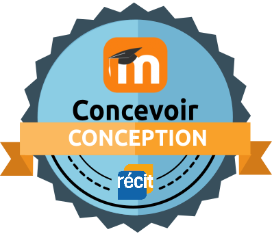 Badge conception concevoir avec Moodle