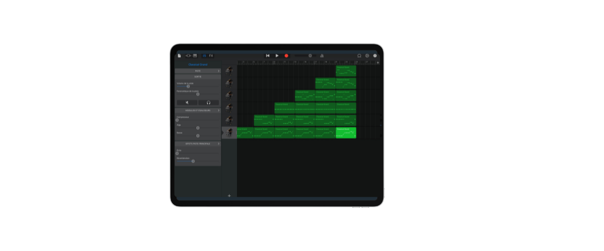 Image de cours - Créer en musique avec GarageBand · Tablette tactile · 2021