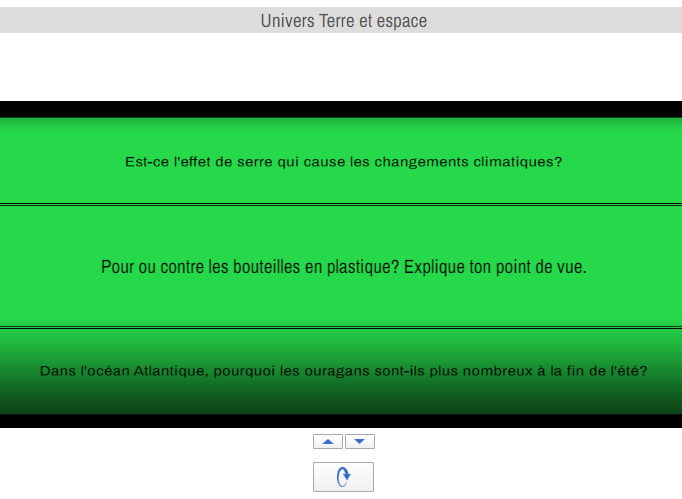 Sélecteur de questions 1er cycle